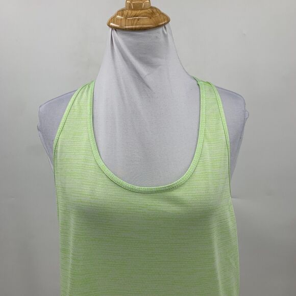 Under Armour Tech Vent Tank Women Large Lime Twist Racerback Lightweight Stretch - Picture 5 of 14